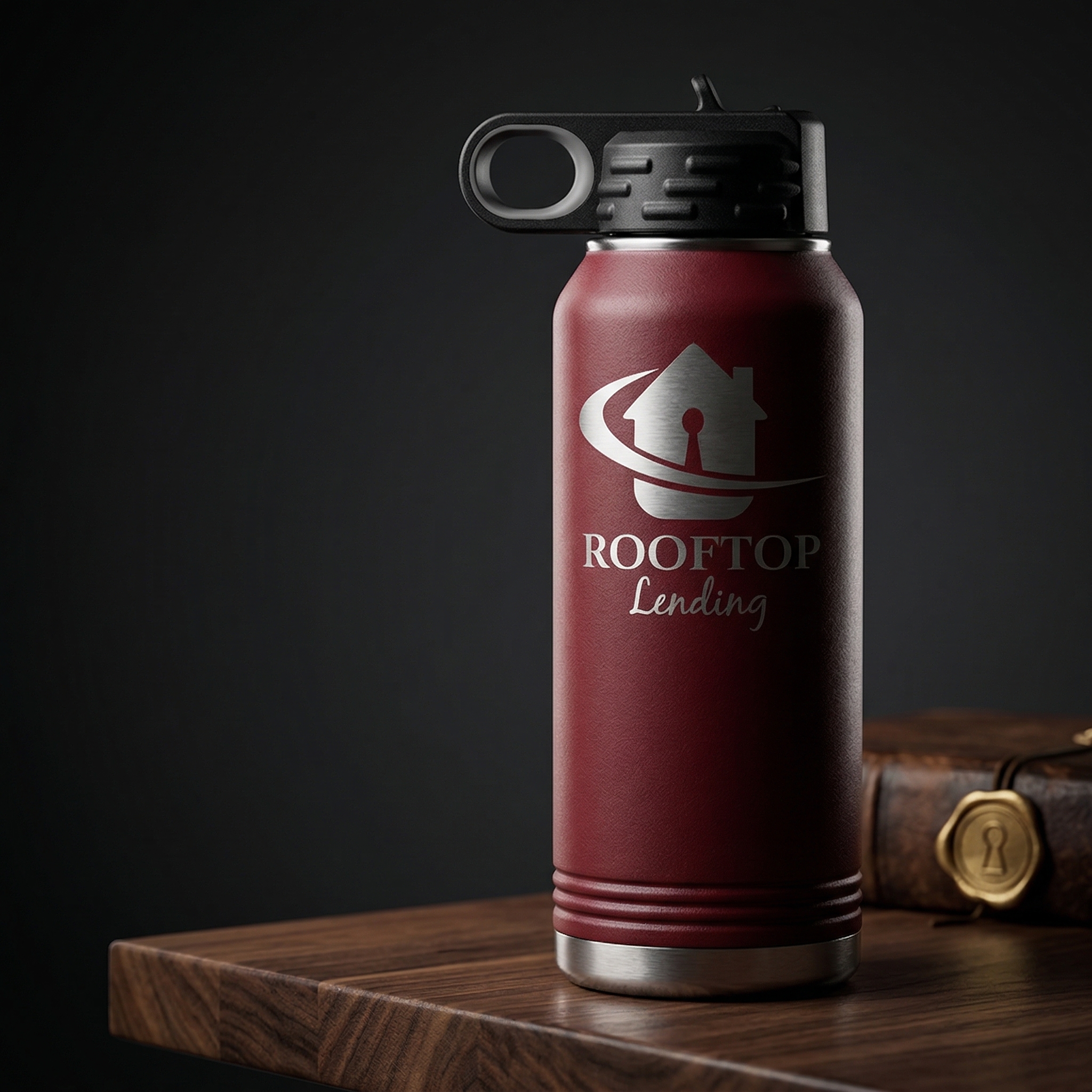 Polar Camel 32 oz. Maroon Water Bottle